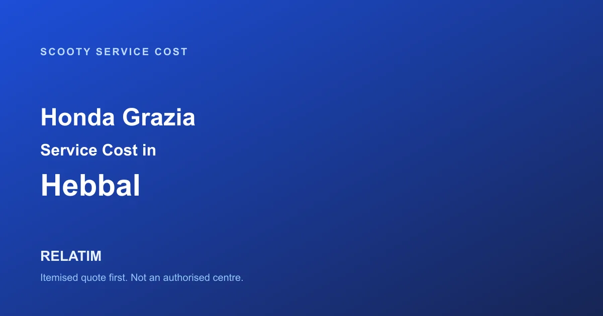 Honda Grazia Service Cost in Hebbal, Bangalore